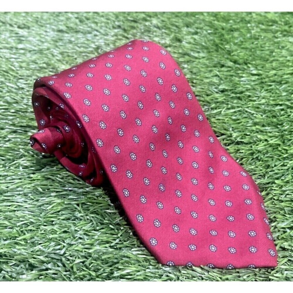 Liberty London Men's Vintage Silk Tie‎ Red Blue Flower Made in USA 3 X 58